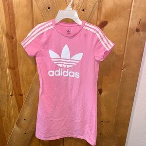 Adidas Pink Tee Dress with White Logo